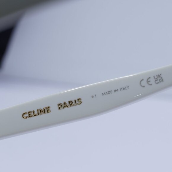 Celine CL40187I 25A Cat Eye Sunglasses - White/Dark Grey - Picture 8 of 12
